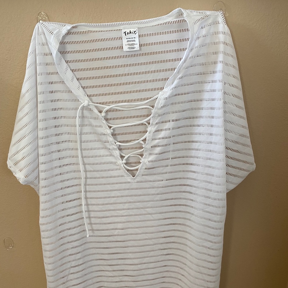 Cream Bathing Suit Cover-up